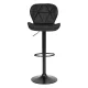 ModernHome Adjustable Swivel Bar Stool with Back and Footrest for Kitchen, Black