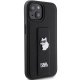 Чехол Karl Lagerfeld для iPhone 15 Plus / 14 Plus Gripstand Saffiano Choupette Pin, черный