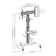 Mobile Cart for Interactive Displays and TVs 32\"-65\", Black