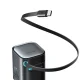 Joyroom JR-TCL02 65W GaN USB-A & USB-C Wall Charger with Built-in Cable - Black
