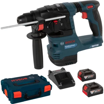 Bosch GBH 18V-22 Cordless Rotary Hammer Drill, 18V, SDS-plus (2x 4.0 Ah)