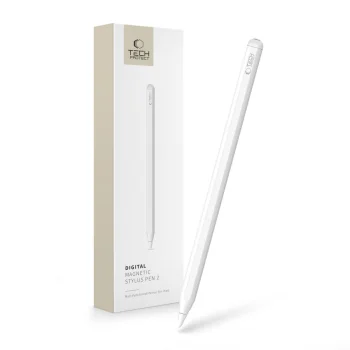 Tech-Protect Digital Magnetic Stylus Pen 2 for iPad Tablet - White
