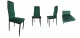 Mebelki24 Velvet Dining Chairs, Green, 4 pcs