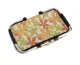 Collapsible Thermal Picnic Basket, White with Flowers