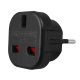 Maclean MCE72 UK to EU Power Adapter, Black
