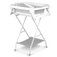 Nukido NK-279 Foldable Baby Bathtub with Stand and Thermometer, White/Grey
