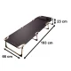 Luaro Folding Camping Bed with Adjustable Backrest, 193 cm, Grey