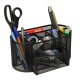 Metal Mesh Desk Organizer with 9 Compartments and Drawer, Black