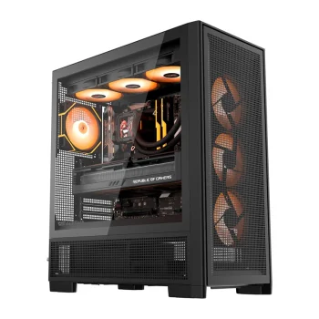 DarkFlash AIRNOVA PC Case with 3 Fans, Black