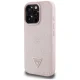 Guess Grained Hot Stamp Peony MagSafe Case for iPhone 16 Pro, Pink