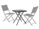 MultiGarden Folding Glass Top Garden Table 60x60 cm, Black