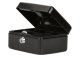 Metal Cash Box for Money and Documents, 15x12x8 cm, Black