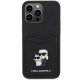 Karl Lagerfeld Saffiano Cardslot Case for iPhone 15 Pro Max, Black