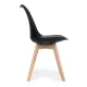 Dining Chairs Set of 4 with Faux Leather Cushion for Kitchen ModernHome, black