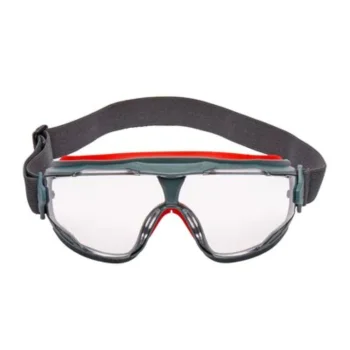 3M GoggleGear 500 GG501 Safety Goggles with Scotchgard Coating, Grey/Red