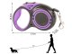 Retractable Dog Leash with Lock 5m Tape for Dogs up to 15kg, Purple