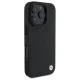 BMW iPhone 16 Pro Case Sign Leather Diamond Metal Logo MagSafe, Black