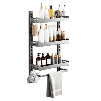 Wall-Mounted Kitchen Organizer Shelf, 3 Tiers, 65 cm