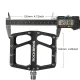 Rockbros K399-BK Wide Platform Bicycle Pedals, Black