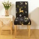 Universal Chair Cover with Reindeer Pattern, Black