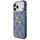 Guess 4G Big 4G Classic Logo Phone Case Cover iPhone 17 Pro Max - Blue and Gold