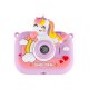 Kids Digital Camera with Tripod and Selfie Cam, Unicorn Toy for Girls, Purple