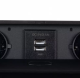 Izoxis 21446 galda virsmā iebūvējams rozešu bloks ar 2x USB, melns
