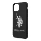 Apple iPhone 11 Pro Max 6.5\'\' US Polo Silicone Collection Case Cover (USHCN65SLHRBK), Black