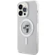 Apple iPhone 14 Pro Max 6.7\" Karl Lagerfeld Karl&Choupette Glitter MagSafe Case Cover (KLHMP14XHGKCNOT), Silver