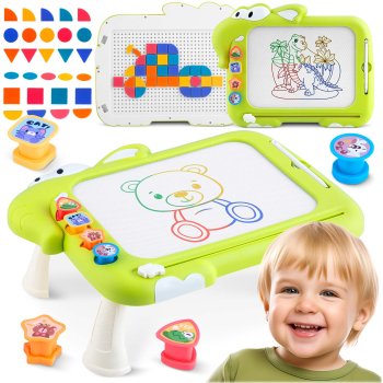 Ricokids RK-823 Magnetic Drawing Board 3-in-1 Kids Table & Tangram Puzzle