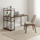 ModernHome Computer Desk with Shelves 120x60 cm Industrial Home Office Desk, Dark Walnut