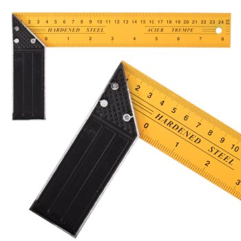 Steel Carpenter's Square with Dual Scale, 25 cm