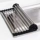 Roll Up Dish Drying Rack Over the Sink, Foldable Sink Dish Rack Ideal For Fruits, Vegetables etc.