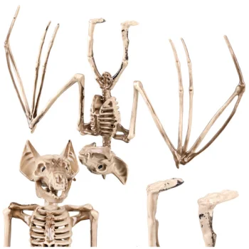 Hanging Bat Skeleton Halloween Decoration GLIMZ 30 cm