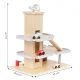Ecotoys W04B047B Wooden Parking Garage with Elevator & Cars