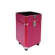 3-in-1 Professional Rolling Makeup Trolley Case 61x36x25 cm, Red