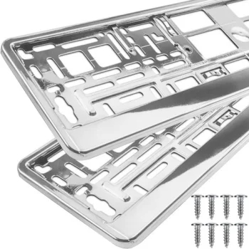 Xtrobb 22048 License Plate Frames, 2 pcs, Silver