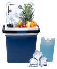 Portable Car Fridge Freezer 29 L with Heater, AC DC USB power, -20°C to +65°C, blue