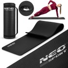 Neo-Sport Thick Exercise Mat with Hanging Holes 183 x 60 cm 192000, black
