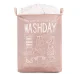 Foldable laundry basket with handles, 70L, pink