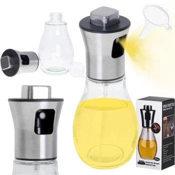 Oil Spray Dispenser, 200 ml Glass Bottle