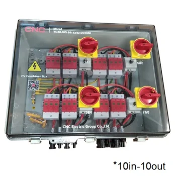 Solar PV Combiner Box DC 10 In 10 Out, 1000V, IP66