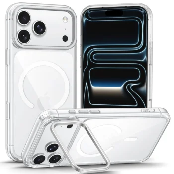 Tech-Protect MagStand MagSafe CC Case for iPhone 18 Pro Max / 17 Pro Max, Clear