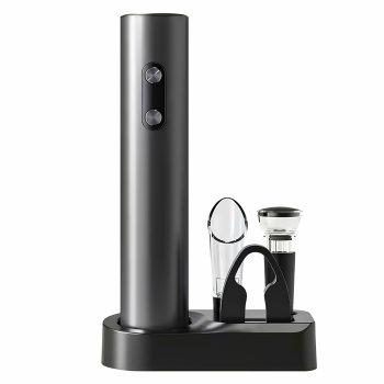 Electric Wine Corkscrew Set with Accessories, Black