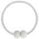 Magnetic Curtain Tie-Back with Pearl, White