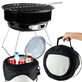 Portable travel grill with carrying bag easy bbq