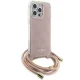 Apple iPhone 15 Pro Max 6.7\'\' Guess Crossbody Cord 4G Print Case Cover, Pink