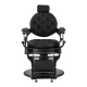 Gabbiano Niccolo Barber Chair with Black Base, Black