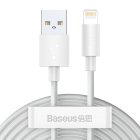 Baseus 2x USB - Apple iPhone Lightning Data Charging Cable 1,5m, White