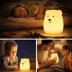 Светодиодный силиконовый ночник Мишка для детей, белый
